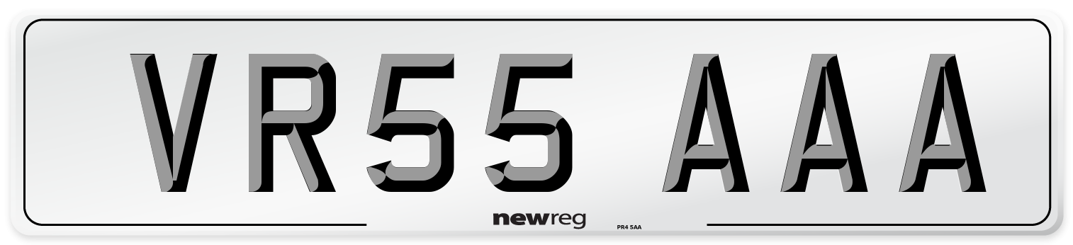 VR55 AAA Number Plate from New Reg
